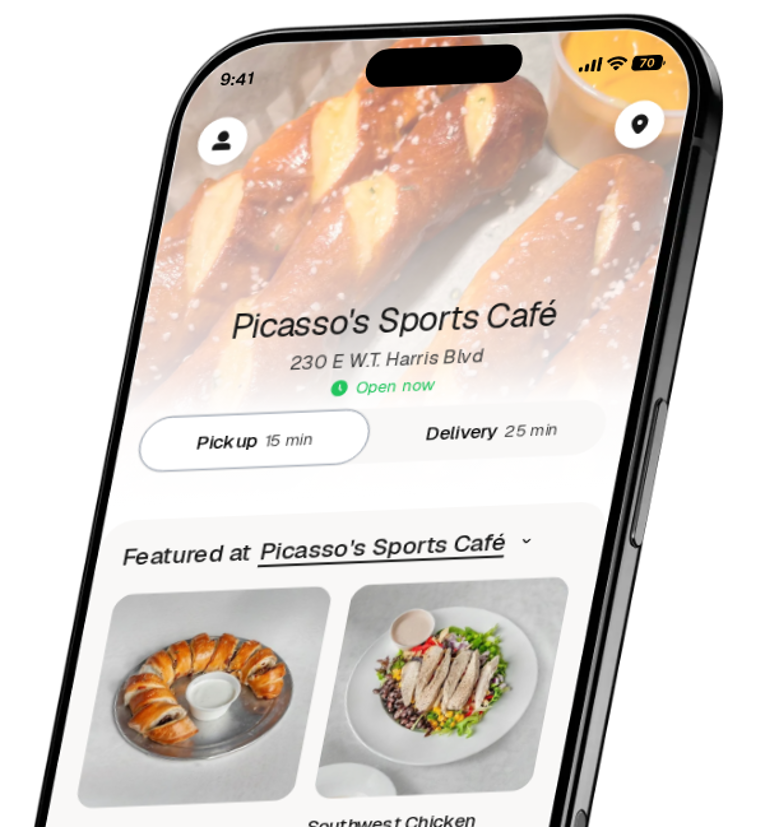 Picasso's Sports Café app preview